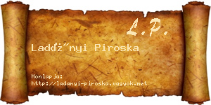 Ladányi Piroska névjegykártya
