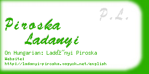 piroska ladanyi business card